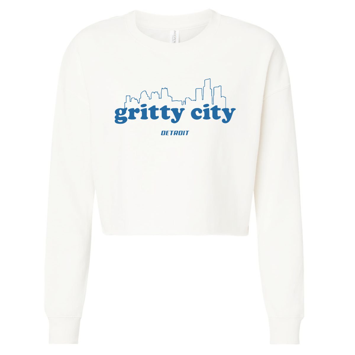 Detroit Gritty City Cropped Pullover Crew