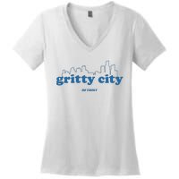 Detroit Gritty City Women's V-Neck T-Shirt