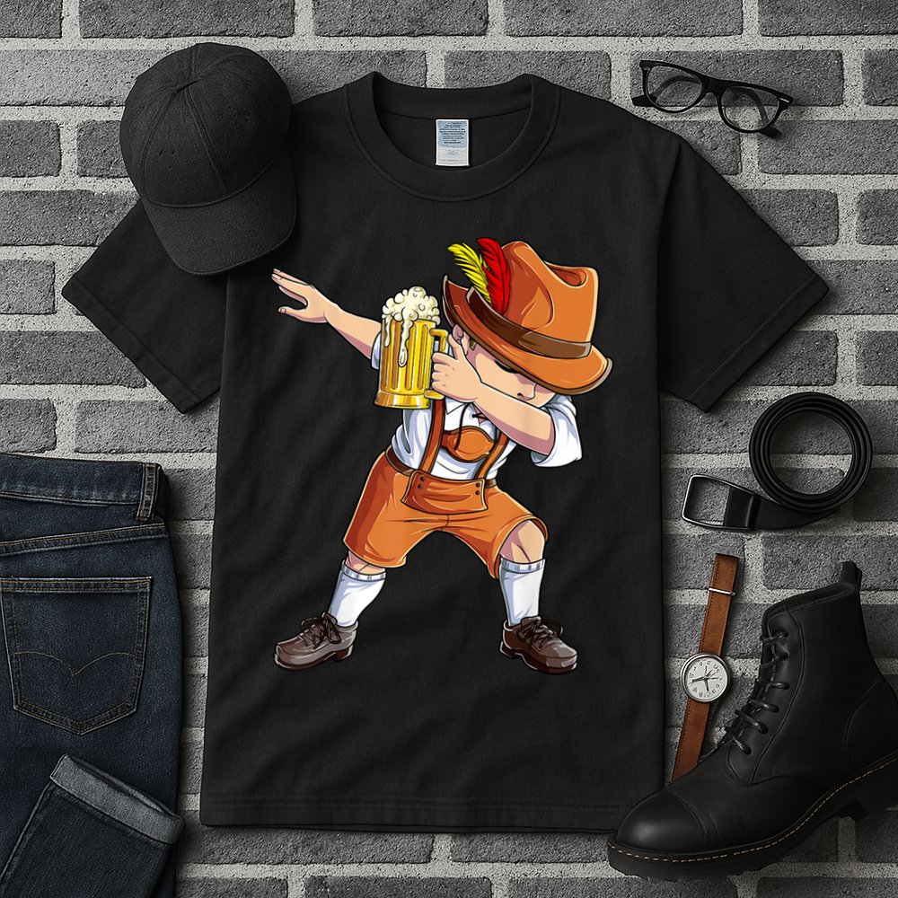Dabbing German Clothes Oktoberfest Lederhosen Men Prost Beer Tall T-Shirt