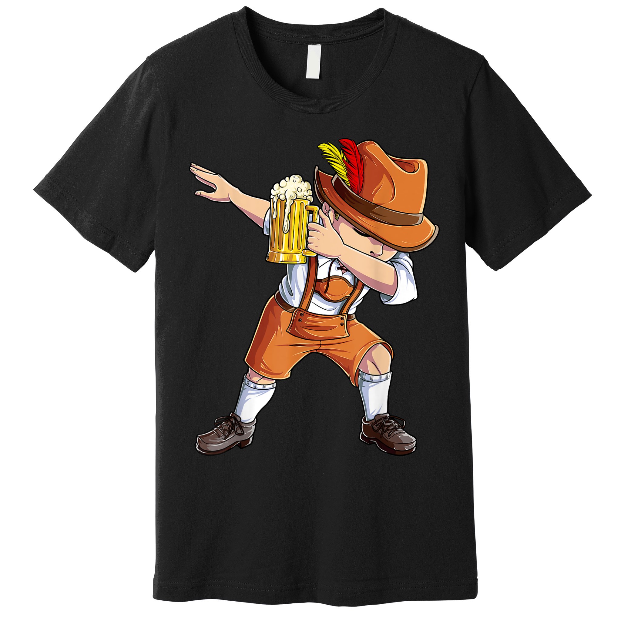 Dabbing German Clothes Oktoberfest Lederhosen Men Prost Beer Premium T-Shirt