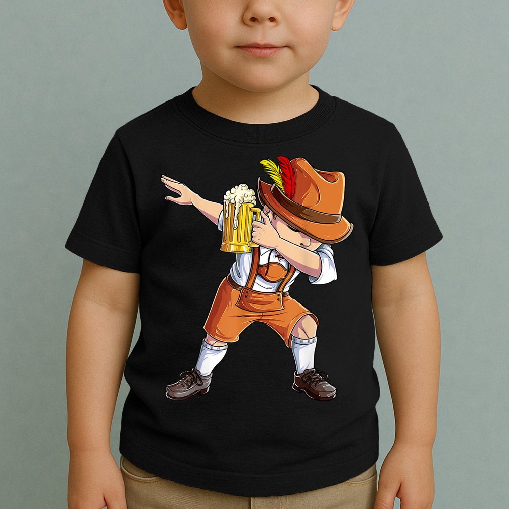 Dabbing German Clothes Oktoberfest Lederhosen Men Prost Beer Toddler T-Shirt