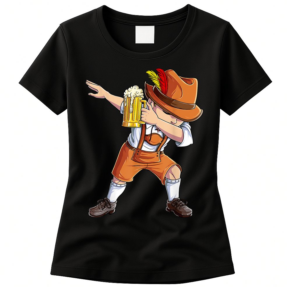 Dabbing German Clothes Oktoberfest Lederhosen Men Prost Beer Womens T-Shirt