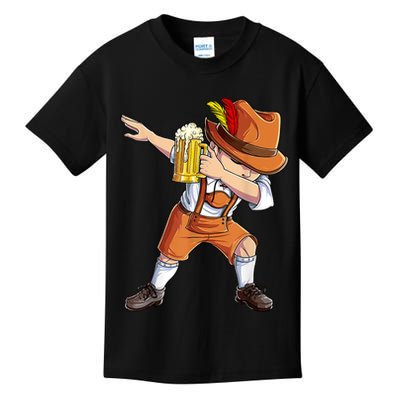 Dabbing German Clothes Oktoberfest Lederhosen Men Prost Beer Kids T-Shirt