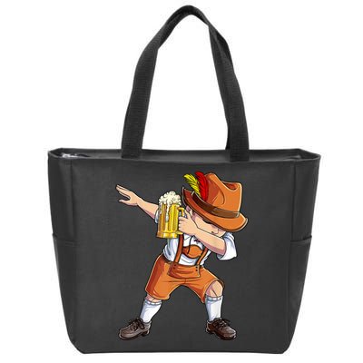 Dabbing German Clothes Oktoberfest Lederhosen Men Prost Beer Zip Tote Bag