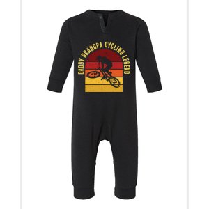 Daddy Grandpa Cycling Legend Gift Infant Fleece One Piece