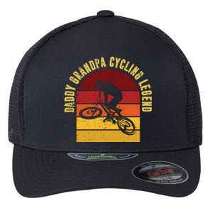 Daddy Grandpa Cycling Legend Gift Flexfit Unipanel Trucker Cap