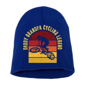 Daddy Grandpa Cycling Legend Gift Short Acrylic Beanie