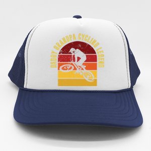 Daddy Grandpa Cycling Legend Gift Trucker Hat