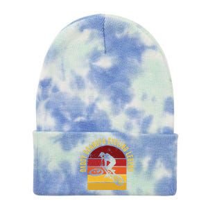 Daddy Grandpa Cycling Legend Gift Tie Dye 12in Knit Beanie