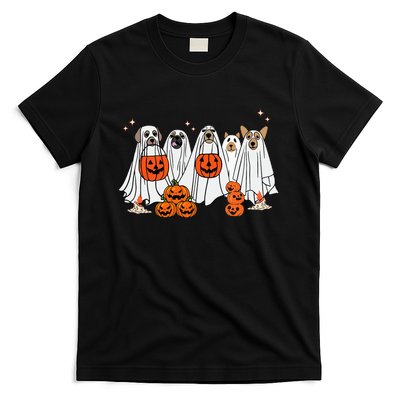 Dog Ghost Cute Dog Dressed As Ghost Funny Halloween Dog T-Shirt