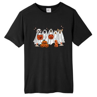 Dog Ghost Cute Dog Dressed As Ghost Funny Halloween Dog Tall Fusion ChromaSoft Performance T-Shirt