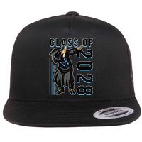 Dabbing Graduation Class Of 2028 Flat Bill Trucker Hat