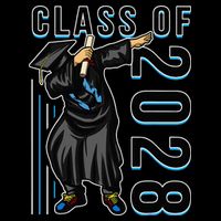 Dabbing Graduation Class Of 2028 16 in Basic Backpack