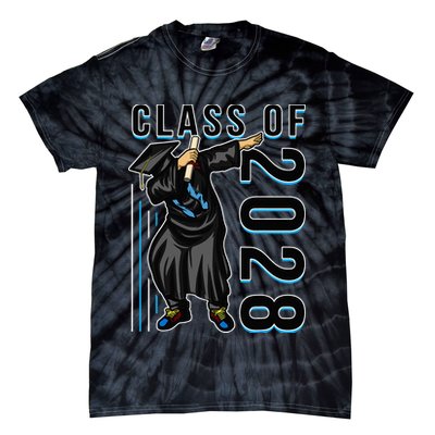 Dabbing Graduation Class Of 2028 Tie-Dye T-Shirt