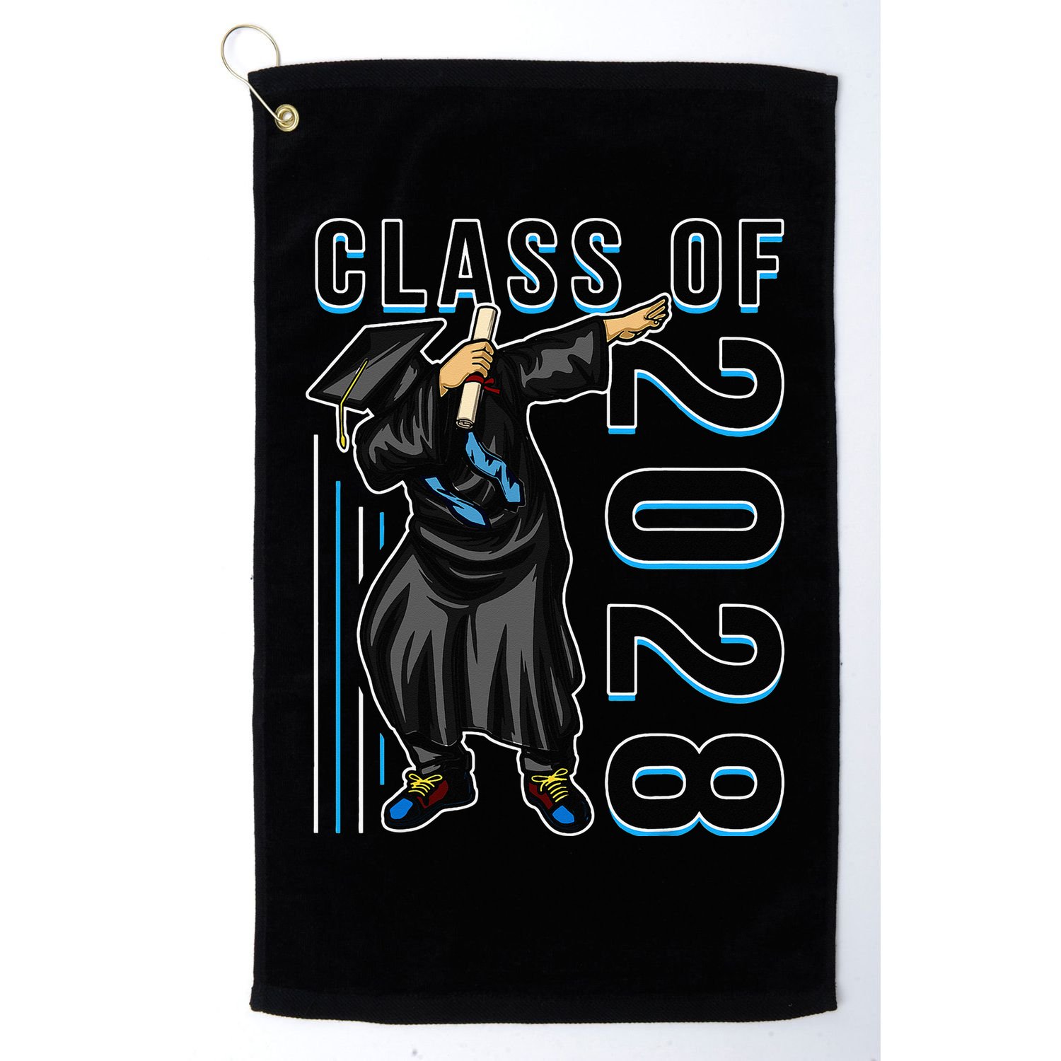 Dabbing Graduation Class Of 2028 Golf Towel