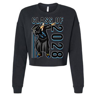 Dabbing Graduation Class Of 2028 Cropped Pullover Crew