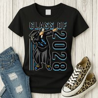 Dabbing Graduation Class Of 2028 Womens T-Shirt