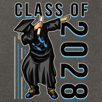 Dabbing Graduation Class Of 2028 Cotton Canvas Backpack