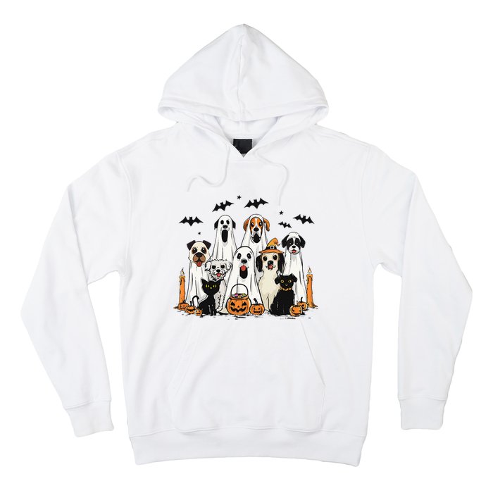 Dog Ghost Cute Dog Dressed As Ghost Funny Halloween Dog Hoodie