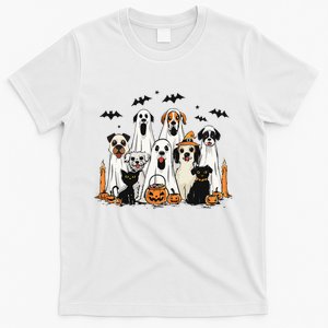 Dog Ghost Cute Dog Dressed As Ghost Funny Halloween Dog T-Shirt