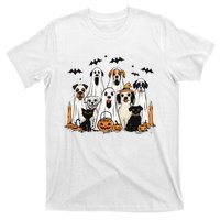 Dog Ghost Cute Dog Dressed As Ghost Funny Halloween Dog T-Shirt