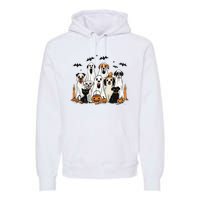 Dog Ghost Cute Dog Dressed As Ghost Funny Halloween Dog Premium Hoodie