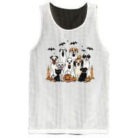 Dog Ghost Cute Dog Dressed As Ghost Funny Halloween Dog Mesh Reversible Basketball Jersey Tank