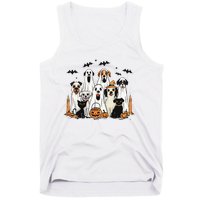 Dog Ghost Cute Dog Dressed As Ghost Funny Halloween Dog Tank Top