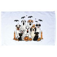 Dog Ghost Cute Dog Dressed As Ghost Funny Halloween Dog Microfiber Hand Towel