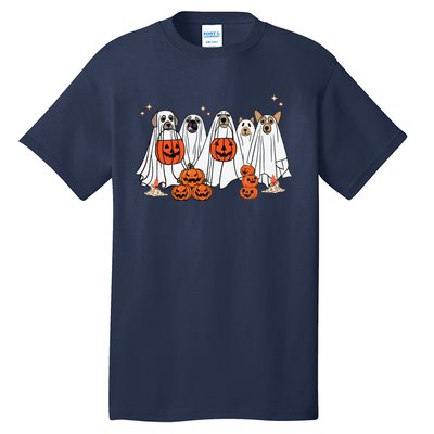 Dog Ghost Cute Dog Dressed As Ghost Funny Halloween Dog Tall T-Shirt