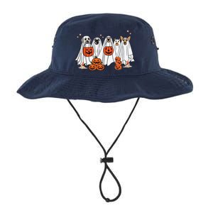 Dog Ghost Cute Dog Dressed As Ghost Funny Halloween Dog Legacy Cool Fit Booney Bucket Hat