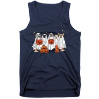 Dog Ghost Cute Dog Dressed As Ghost Funny Halloween Dog Tank Top