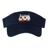 Dog Ghost Cute Dog Dressed As Ghost Funny Halloween Dog Valucap Bio-Washed Visor