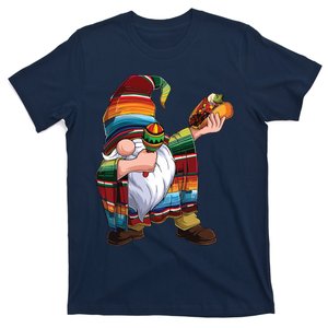 Dabbing Gnome Cinco De Mayo Taco Poncho Serape Mexican T-Shirt