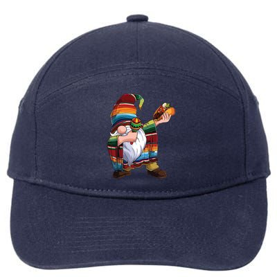 Dabbing Gnome Cinco De Mayo Taco Poncho Serape Mexican 7-Panel Snapback Hat