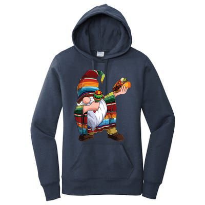 Dabbing Gnome Cinco De Mayo Taco Poncho Serape Mexican Women's Pullover Hoodie