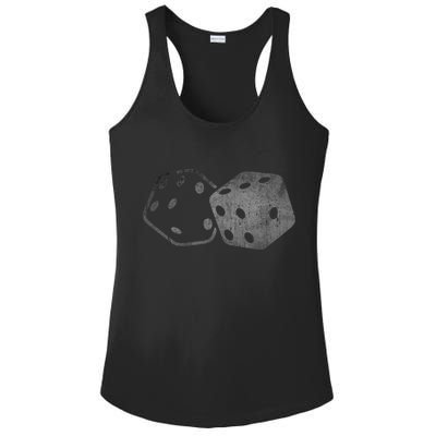 DICE Gambler Card Poker Craps Player Retro Vintage Men Women Ladies PosiCharge Competitor Racerback Tank