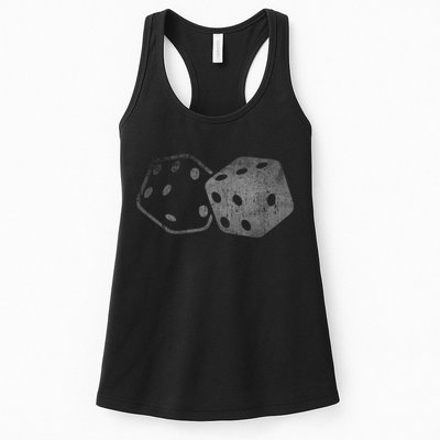 DICE Gambler Card Poker Craps Player Retro Vintage Men Women Womens Tank Top