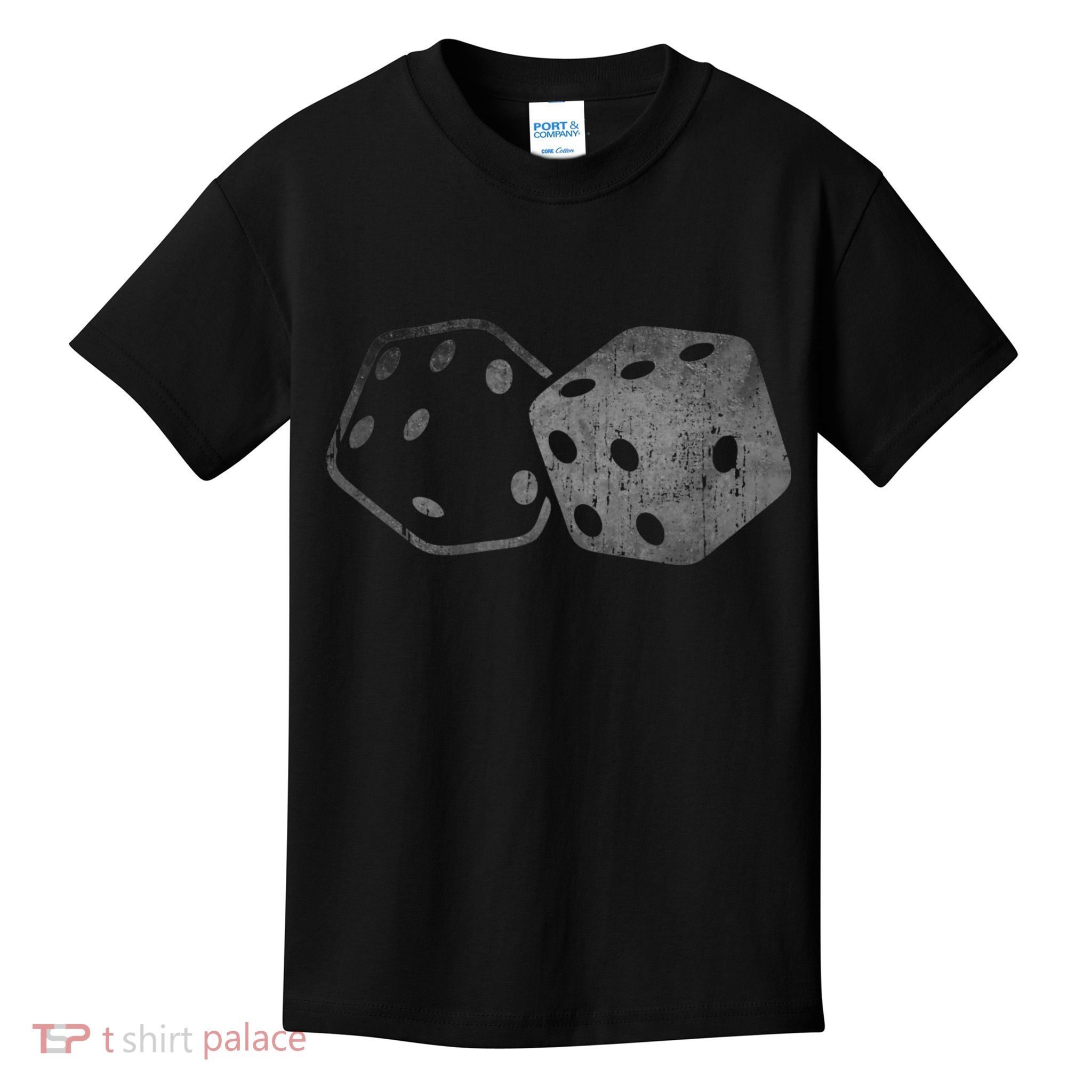 DICE Gambler Card Poker Craps Player Retro Vintage Men Women Kids T-Shirt