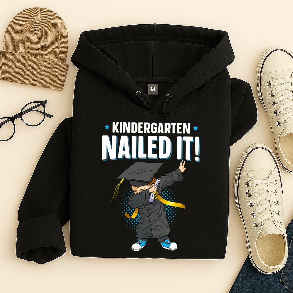 Dabbing Graduation Class Of 2025 Boy Kindergarten Nailed It Hoodie