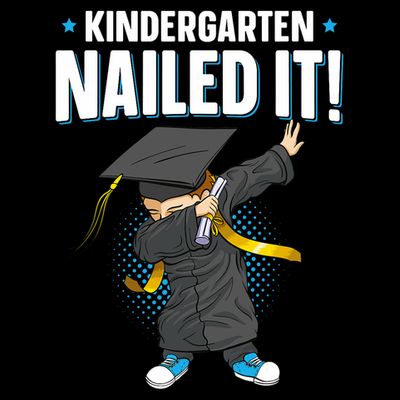 Dabbing Graduation Class Of 2025 Boy Kindergarten Nailed It T-Shirt