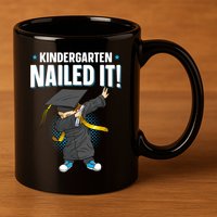 Dabbing Graduation Class Of 2025 Boy Kindergarten Nailed It 11oz C Handle Ceramic Mug