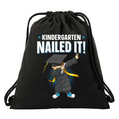 Dabbing Graduation Class Of 2025 Boy Kindergarten Nailed It Drawstring Bag