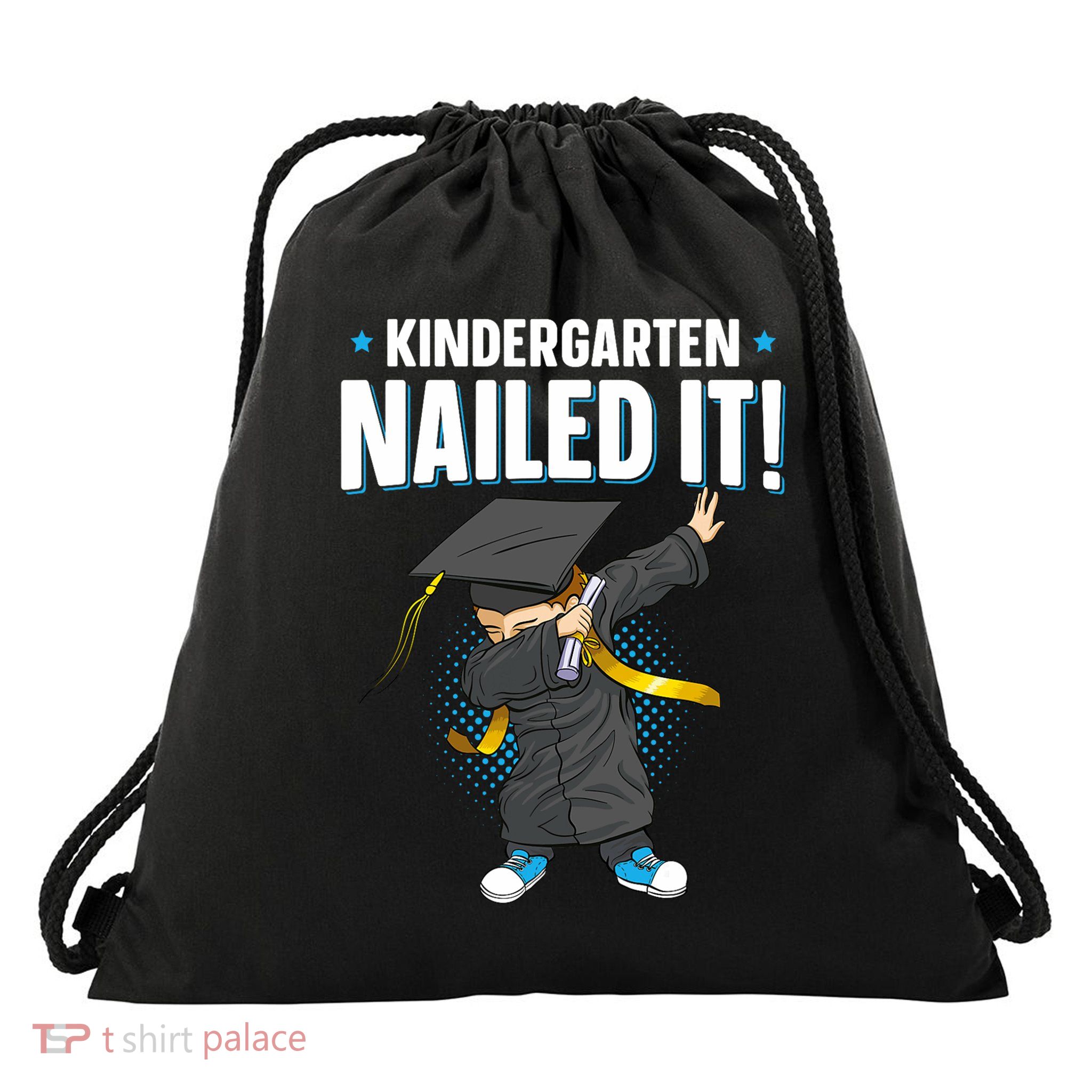 Dabbing Graduation Class Of 2025 Boy Kindergarten Nailed It Drawstring Bag