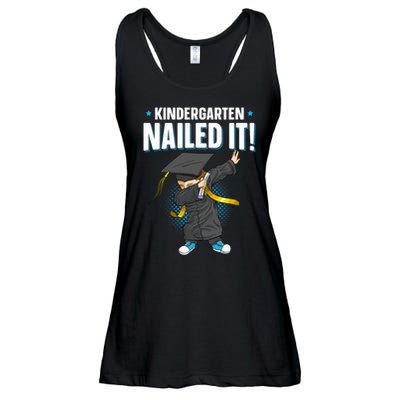 Dabbing Graduation Class Of 2025 Boy Kindergarten Nailed It Ladies Essential Flowy Tank