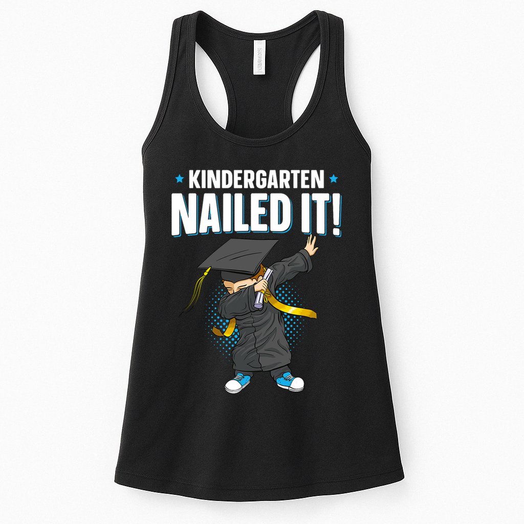 Dabbing Graduation Class Of 2025 Boy Kindergarten Nailed It Womens Tank Top