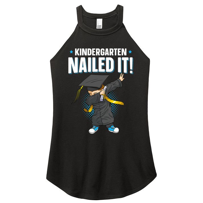 Dabbing Graduation Class Of 2025 Boy Kindergarten Nailed It Women's Perfect Tri Rocker Tank