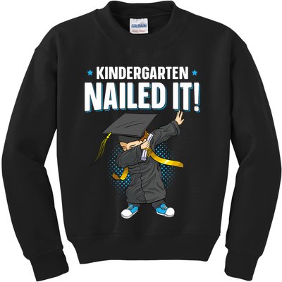 Dabbing Graduation Class Of 2025 Boy Kindergarten Nailed It Kids Sweatshirt