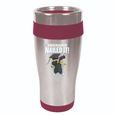 Dabbing Graduation Class Of 2025 Boy Kindergarten Nailed It 16oz Travel Tumbler