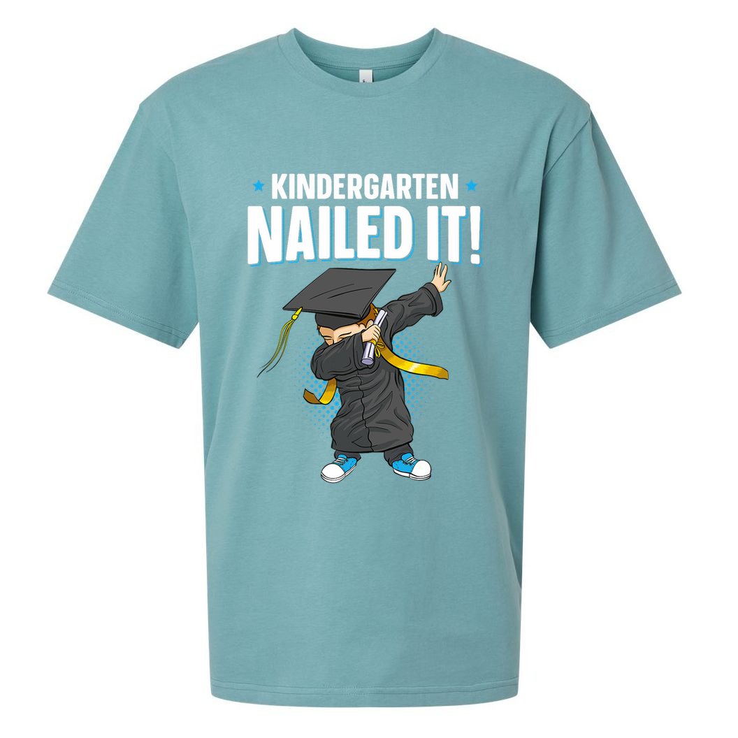 Dabbing Graduation Class Of 2025 Boy Kindergarten Nailed It Sueded Cloud Jersey T-Shirt